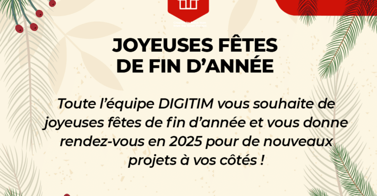 Joyeuxes fêtes de fin d'année de la part de toute la team DIGITIM