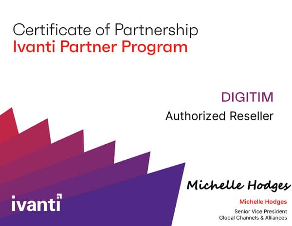 Ivanti _ Certificate Partner Programme DIGITIM - Authorized Reseller